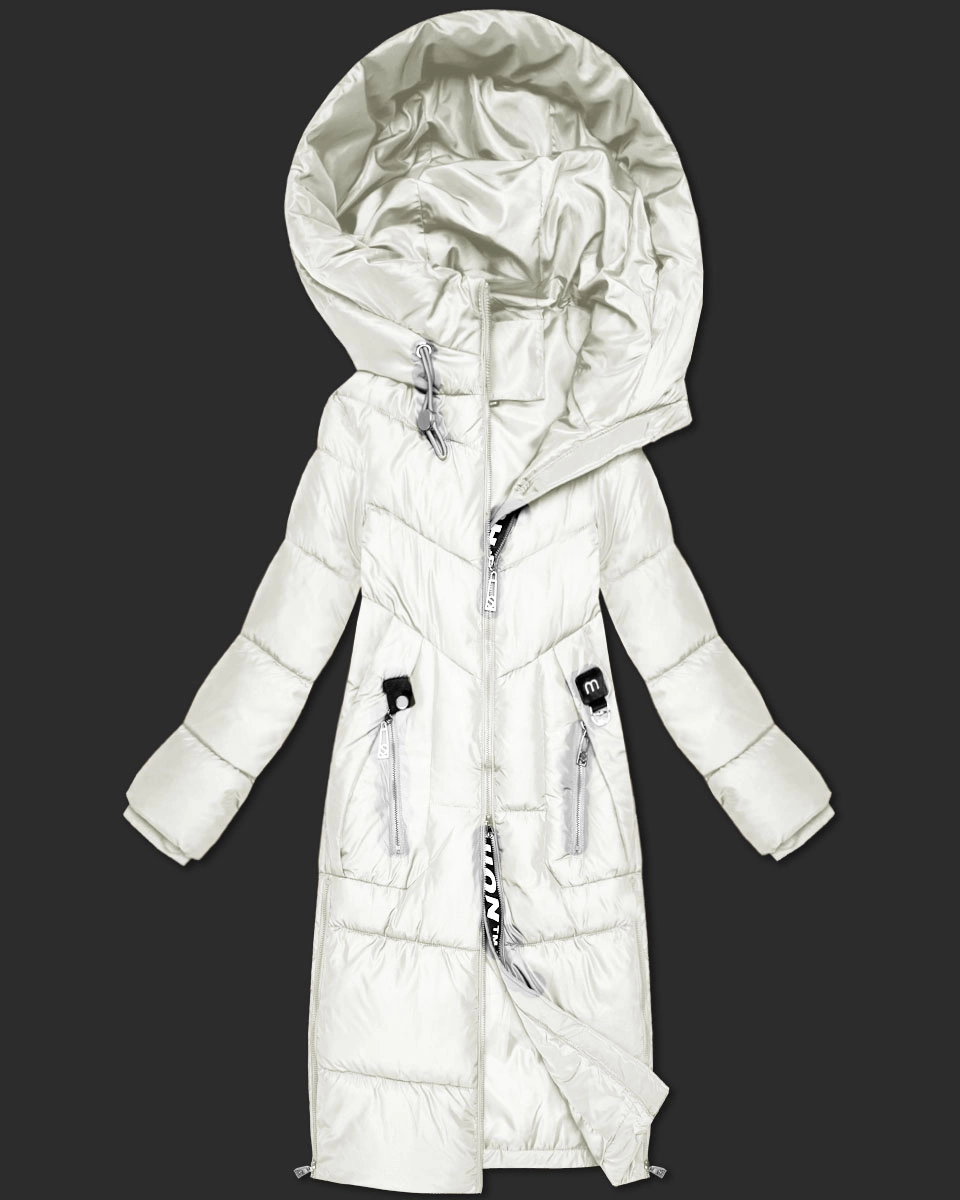 Zimowa dopasowana kurtka do połowy uda S'West ecru (B/R8535-26)