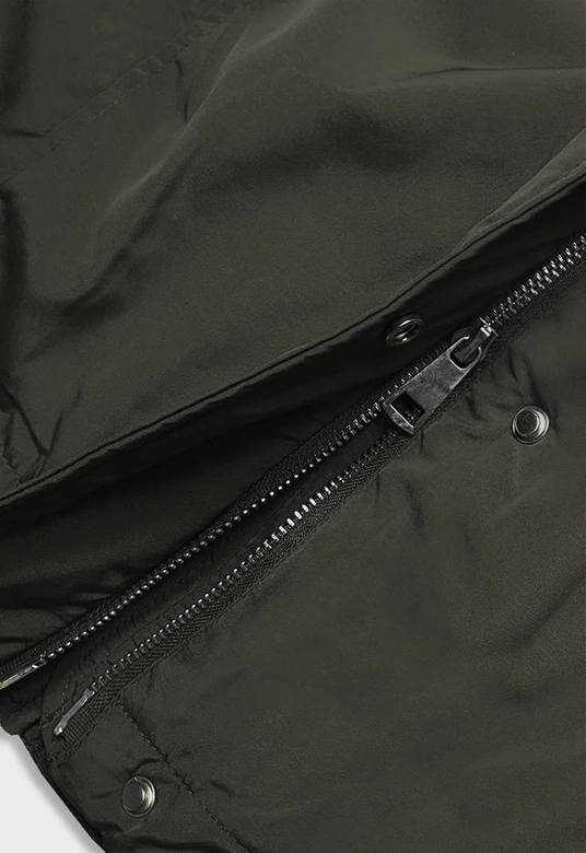 Zimowa kurtka damska khaki (m21309)