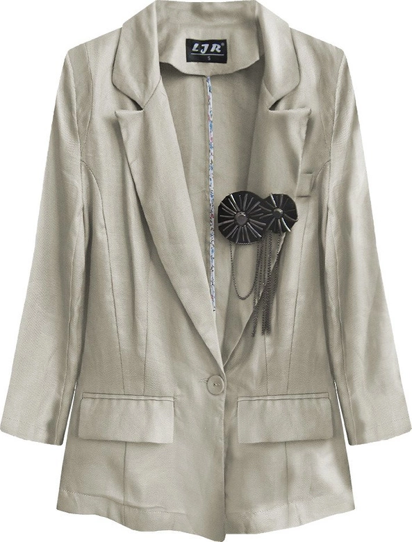 ŻAKIET Z BROSZKĄ BEŻOWY (1910)