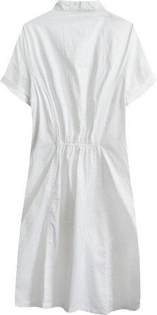 BAWEŁNIANA SUKIENKA KOSZULOWA BIAŁA (1052)