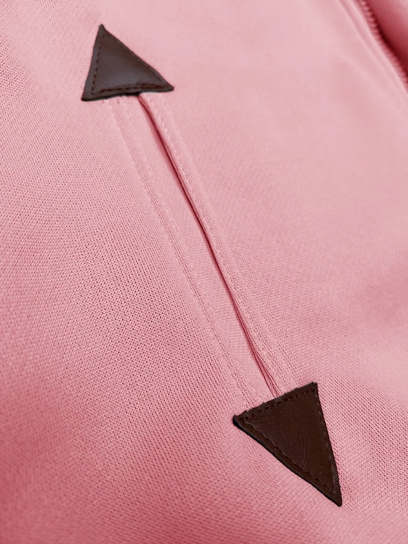 Rozpinana gładka bluza damska różowa (2311)