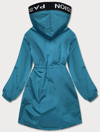 Asymetryczna damska parka niebieska (br8002-72)