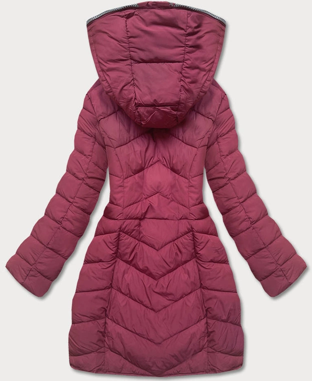 Przejściowa kurtka damska puchowa czerwona (2M-001)