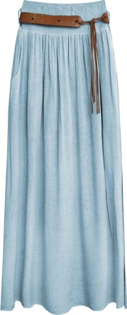 SPÓDNICA MAXI Z PASKIEM JASNONIEBIESKA 1 (343ART)