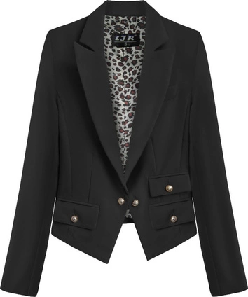 MARYNARKA Z GUZIKAMI CZARNA (8193/1)