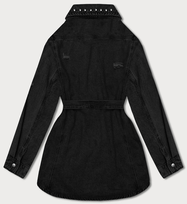 Jeansowa kurtka damska oversize czarna (M6958)