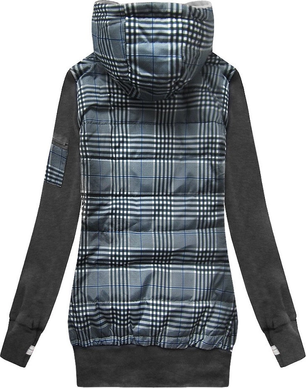 Bluza z łączonych materiałów granatowo-grafitowa (AMG-611A)