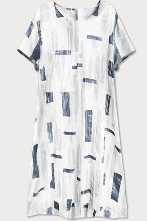 BAWEŁNIANA SUKIENKA OVERSIZE BIAŁA (340ART)
