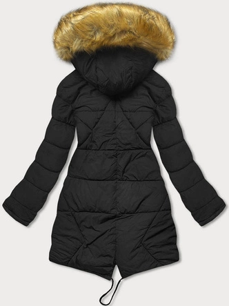 Dwustronna zimowa kurtka damska czarna (m-136)