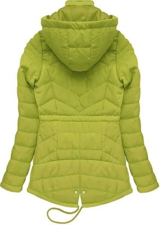 KURTKA Z ASYMETRYCZNYM DOŁEM LIMONKOWA (201616)