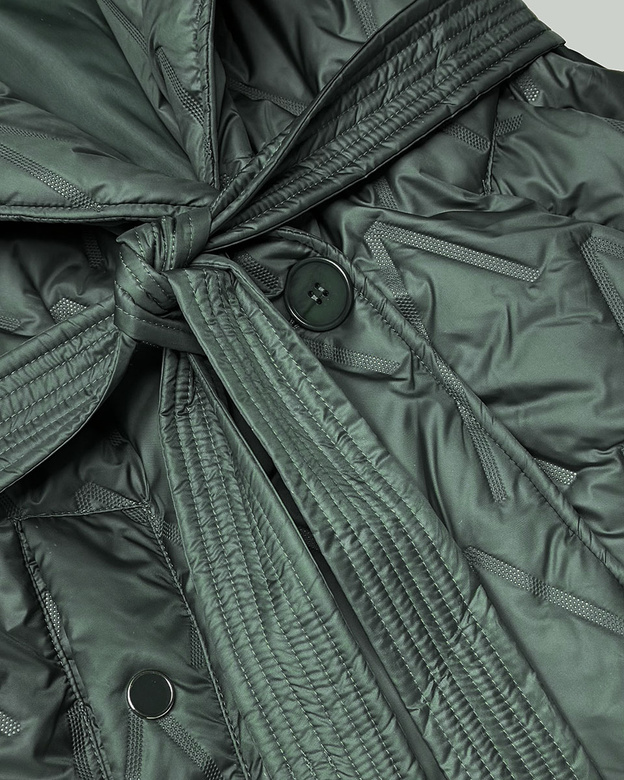 Pikowana kamizelka z paskiem Goodlookin khaki (B8603-11)