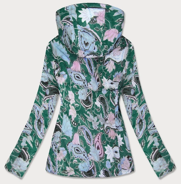 DAMSKA KURTKA DWUSTRONNA ZIELONA (7174)