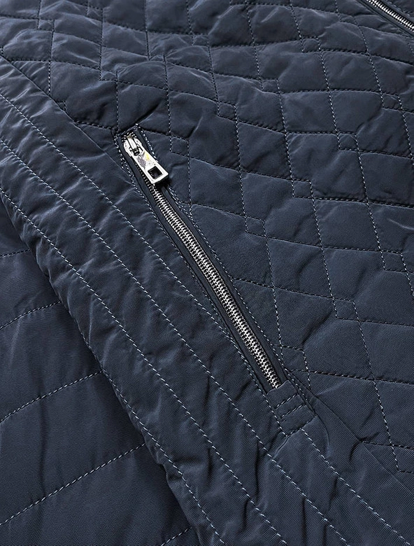 PIKOWANA DAMSKA KURTKA GRANATOWA (6370)