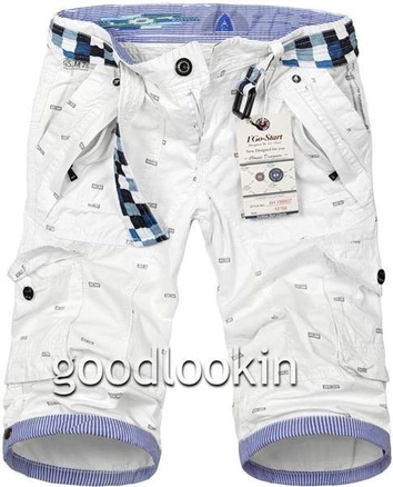 BIAŁE SPODENKI Z PASKIEM I'GO-START (8607)