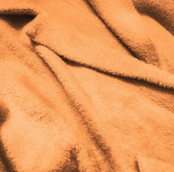 WEŁNIANA NARZUTKA ALPAKA POMARAŃCZOWA (7102#)