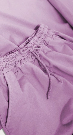 BAWEŁNIANY KOMPLET SPORTOWY DAMSKI LILAC (609ART)
