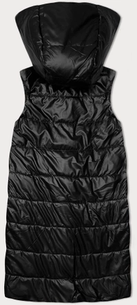 Kamizelka damska z asymetrycznym suwakiem S'West czarna (B8155-1)