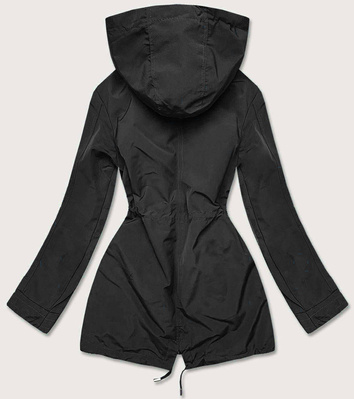 DWUSTRONNA KURTKA PARKA DAMSKA CZARNO-SZARA (XW581BIGX)