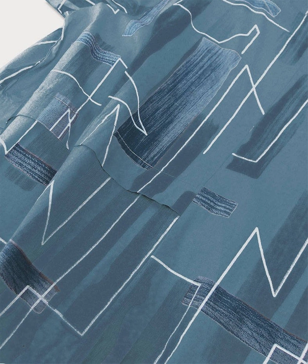 BAWEŁNIANA SUKIENKA OVERSIZE CIEMNONIEBIESKA (340ART)