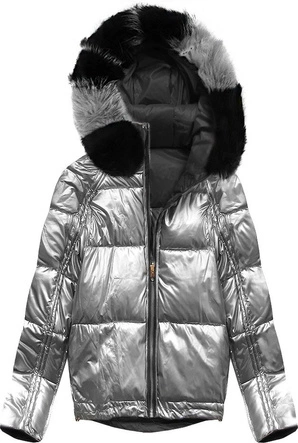 DWUSTRONNA ZIMOWA KURTKA DAMSKA CZARNA (X921X)