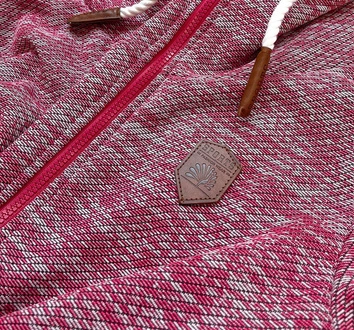 BLUZA DRESOWA DAMSKA MELANŻ BORDO (58331)