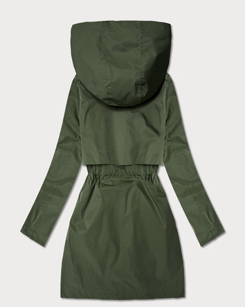 Kurtka z ozdobnym wykończeniem Goodlookin khaki-panterka (B8521-11)