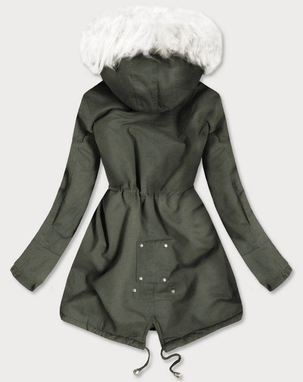 ZIMOWA PARKA DAMSKA KHAKI (D-196)