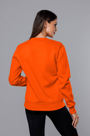 Bluza dresowa damska ze ściągaczami pomarańczowa (W01-32)