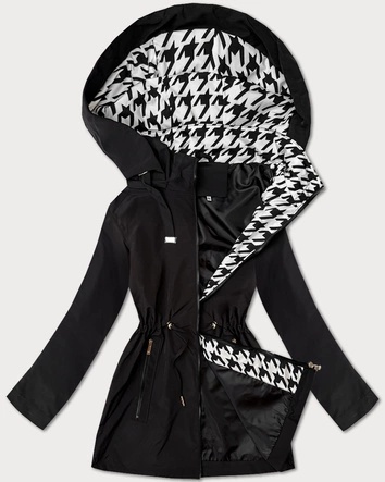 Cienka kurtka z ozdobną podszewką J Style czarna (16M9252-392)