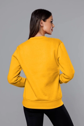 Bluza dresowa damska ze ściągaczami żółta (w01-68)