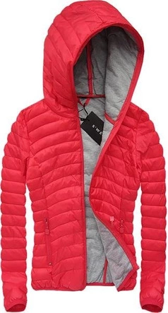 KURTKA PIKOWANA CZERWONA (B2278)