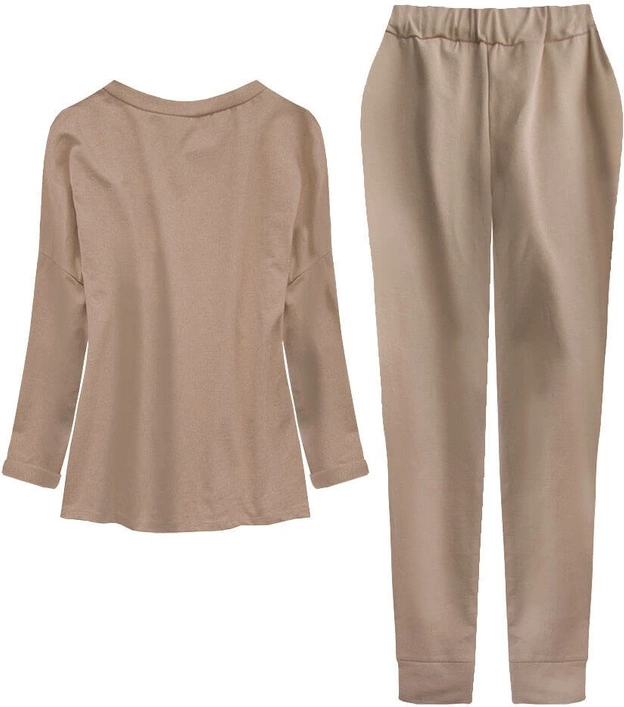 DRES DAMSKI NADRUKIEM JASNOBRĄZOWY (564ART)