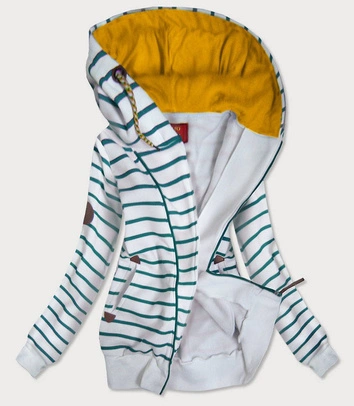 ROZPINANA BLUZA W PASKI BIAŁO-NIEBIESKA (742)