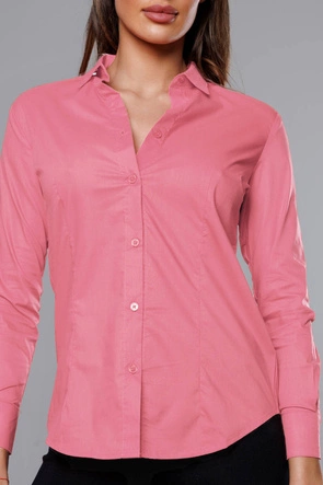 Klasyczna koszula damska jasnoróżowa (HH039-25)