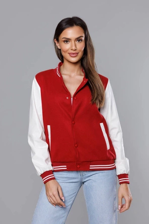 Kurtka damska bejsbolówka ciemnoczerwona (16M9069-270)