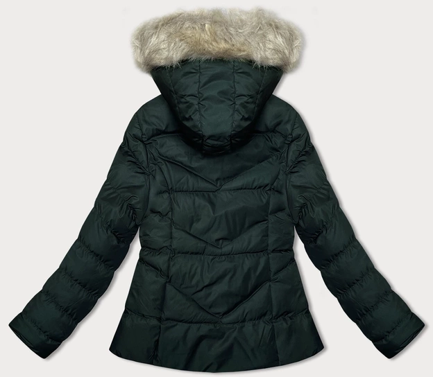 Krótka pikowana damska kurtka zimowa J Style army (5M3153-136)