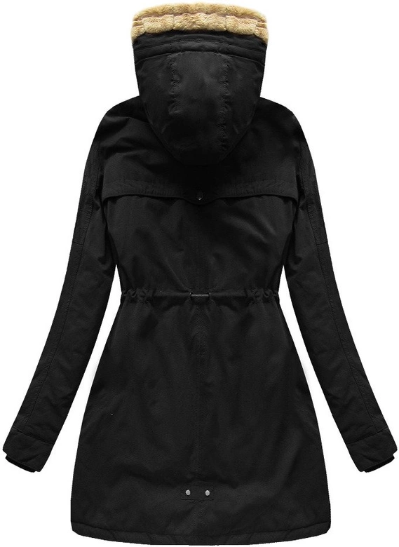 CIEPŁA PARKA ZIMOWA CZARNA (MODEL13)