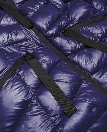 Krótka kurtka zimowa damska granatowa (23066-215)