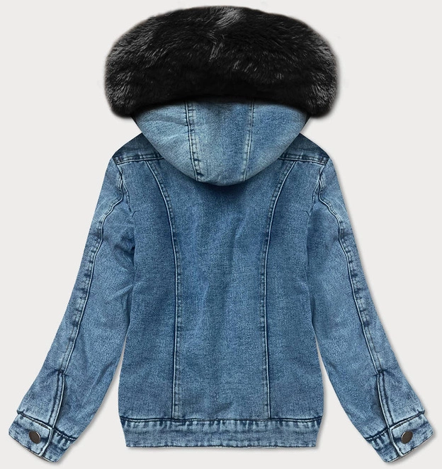 Przejściowa dwustronna kurtka jeansowa niebiesko-czarna (b9730-5001)