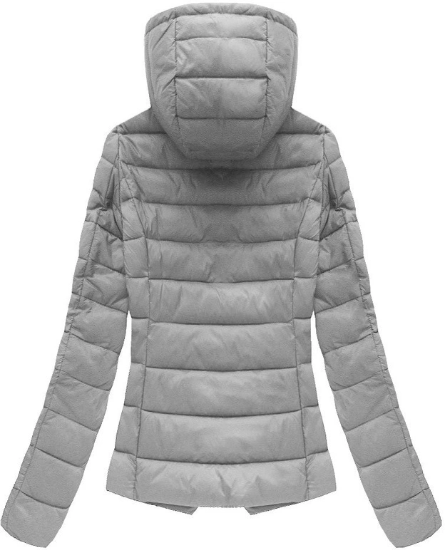 PIKOWANA KURTKA Z KAPTUREM SZARA (7132)