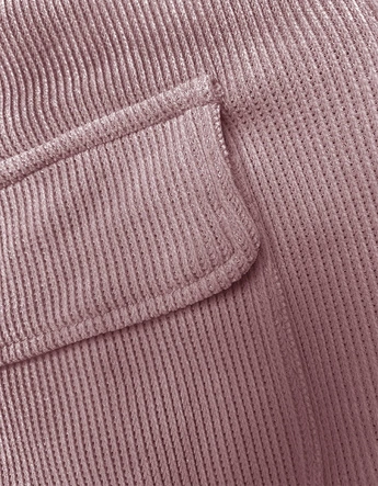 Komplet dresowy w prążki różowy (AMG-335A)