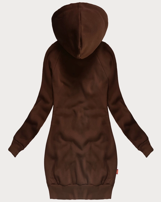 Długa bluza damska brązowa (AMG-738/1)