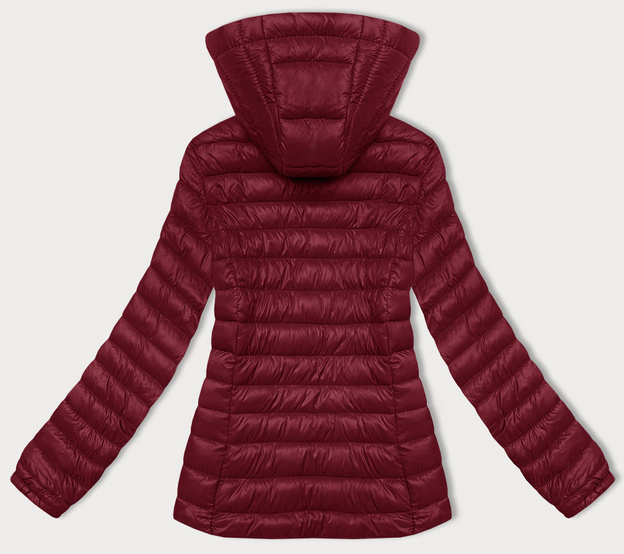 Pikowana kurtka damska z kapturem J Style bordo (16M9102-06)
