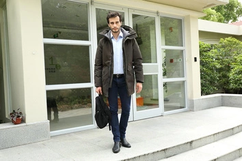 PARKA ZIMOWA Z PUCHEM NATURALNYM KHAKI (5012)