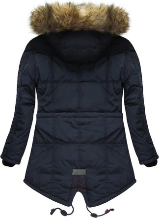 MĘSKA KURTKA ZIMOWA Z KAPTUREM GRANATOWA (888)