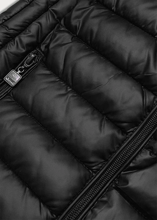 Bezrękawnik ze stójką damski czarny (b2722-1)