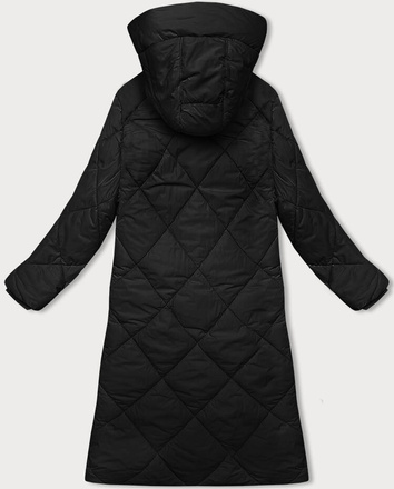 Długa kurtka zimowa z kapturem J.Style czarna (5M3173-392)
