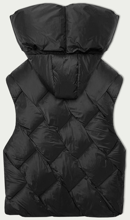 Trójwymiarowa kamizelka damska oversize czarna (YD35)