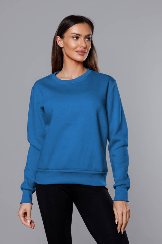 Bluza dresowa damska ze ściągaczami ciemna niebieska (w01-16)