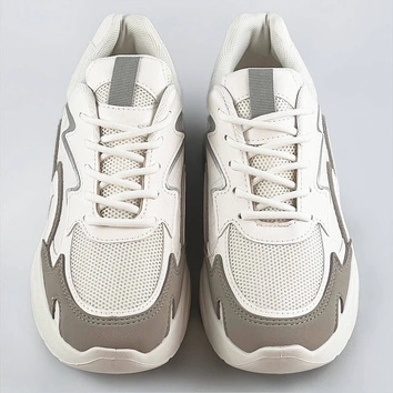 Damskie buty sportowe na platformie białe (c1090)